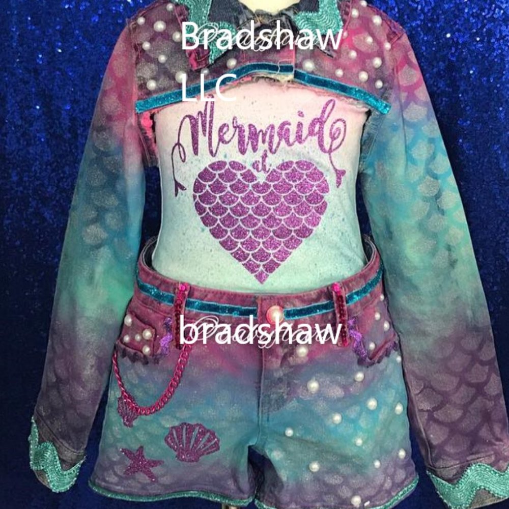 Mermaid Personalized or Birthday  Outfit